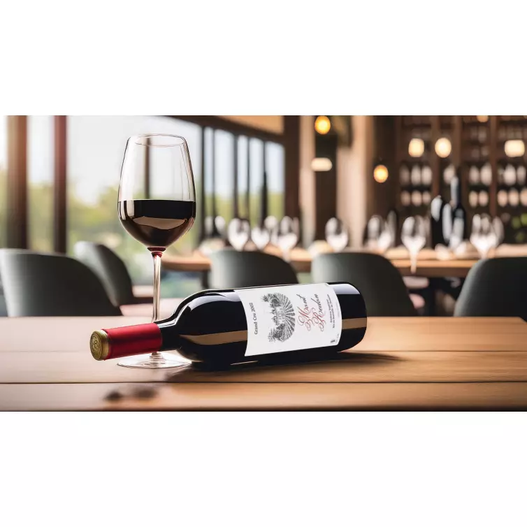 Étiquette de vin personnalisée Bordeaux Grand Cru – Élégance et tradition pour vos bouteilles