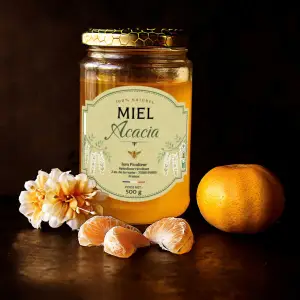 étiquette miel acacia – modèle naturel personnalisable