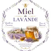 Custom label lavender honey