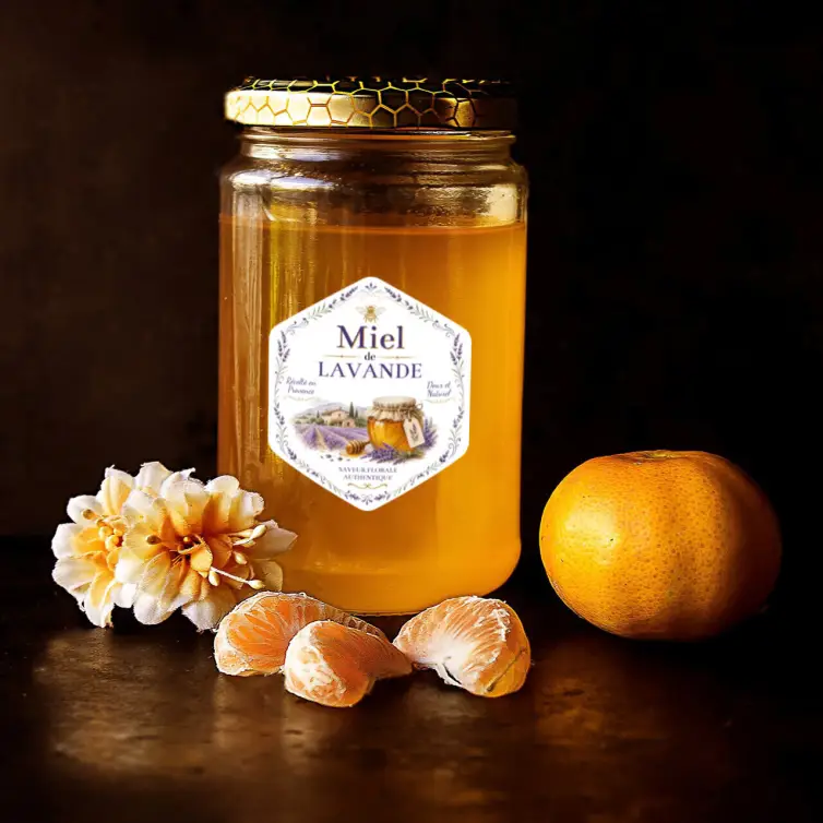 Custom label lavender honey