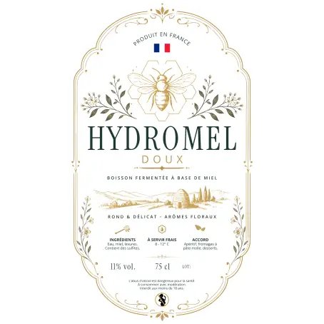 Étiquette hydromel personnalisée haut de gamme