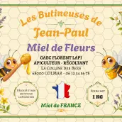 Étiquette miel personnalisée apiculture
