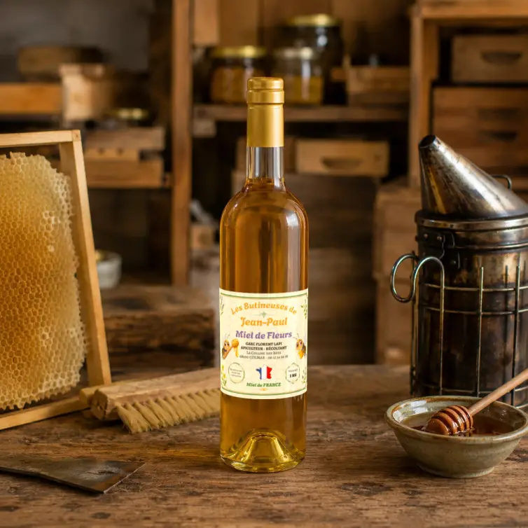 Étiquette miel personnalisée apiculture