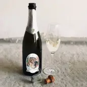 Étiquette personnalisée champagne mariage originale