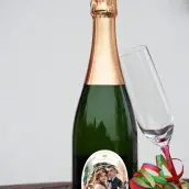 Étiquette personnalisée champagne mariage originale