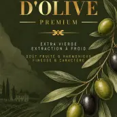 Étiquette huile d’olive premium personnalisable