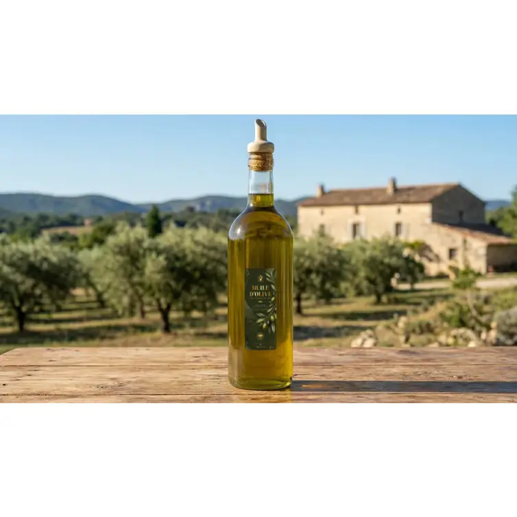 Étiquette huile d’olive premium personnalisable