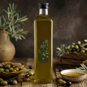Étiquette huile d’olive premium personnalisable