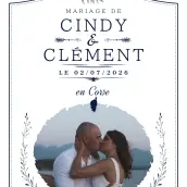Étiquette personnalisée mariage minimaliste