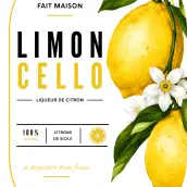 Étiquette personnalisée limoncello ovale