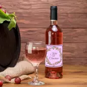 Étiquette autocollante personnalisée couronne en fleurs