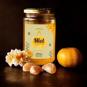 Étiquette personnalisée miel hexagonale