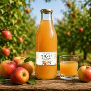 étiquette personnalisée pour jus de pomme 90 x 60 mm