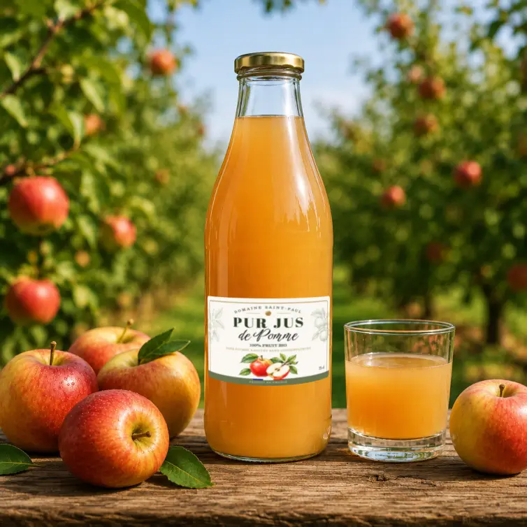 Custom label for apple juice 90 x 60 mm