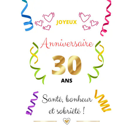 Étiquette personnalisée pour bouteille d’eau d’anniversaire