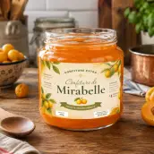 Étiquette personnalisée pour confiture de mirabelles