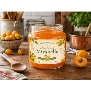 etiqueta personalizada para mermelada de mirabel