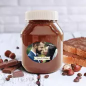 Étiquette de mariage personnalisée avec photo des mariés – Format ovale élégant