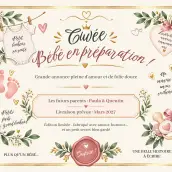 Personalized label for pregnancy announcement