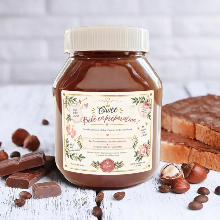 Personalized label for pregnancy announcement