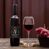 Etichetta per champagne personalizzata nera e lussuosa