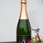Etichetta per champagne personalizzata nera e lussuosa