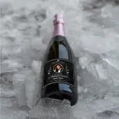 Etichetta per champagne personalizzata nera e lussuosa