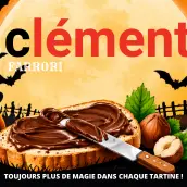 Étiquette personnalisée Halloween pour cadeau gourmand, Un décor de fête aux couleurs orange et chocolat