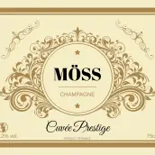 Étiquette personnalisée pour bouteille de champagne – design doré élégant et raffiné