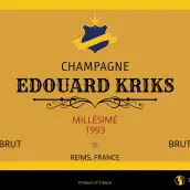 Custom label for vintage champagne – simple and elegant style