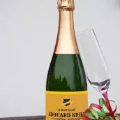 Custom label for vintage champagne – simple and elegant style