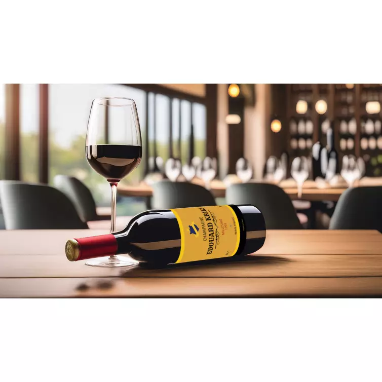 Custom label for vintage champagne – simple and elegant style