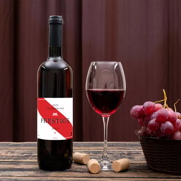 Custom label for brut champagne 2025 – modern and clean design