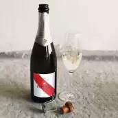 Custom label for brut champagne 2025 – modern and clean design