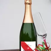 Custom label for brut champagne 2025 – modern and clean design