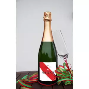 custom label for brut champagne 2025 – modern and clean design