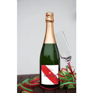 étiquette personnalisée pour champagne brut 2025 – style moderne et épuré