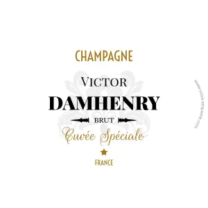 Fügen sie ihren flaschen mit diesem personalisierten champagneretikett im ovalen format eine raffinierte note hinzu.