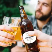 Custom label for brut champagne special cuvée – elegance and simplicity