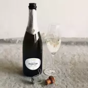 Custom label for brut champagne special cuvée – elegance and simplicity