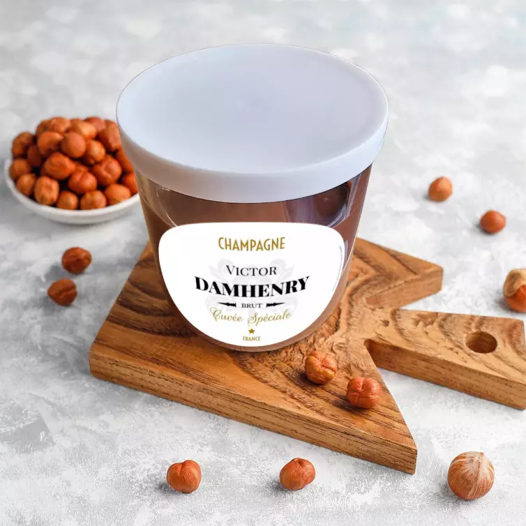 Custom label for brut champagne special cuvée – elegance and simplicity