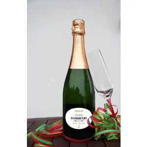 étiquette personnalisée pour champagne brut cuvée spéciale – élégance et sobriété