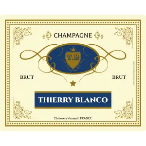 Geef uw flessen een vleugje klasse met dit gepersonaliseerde champagne-etiket dat verfijning, traditie en elegantie combineert