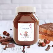 Étiquette de naissance personnalisée Nathan – une création joyeuse et tendre pour fêter une arrivée