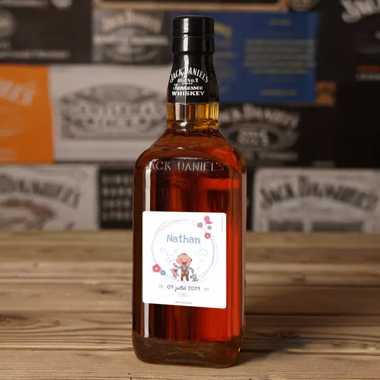 Étiquette de naissance personnalisée Nathan – une création joyeuse et tendre pour fêter une arrivée