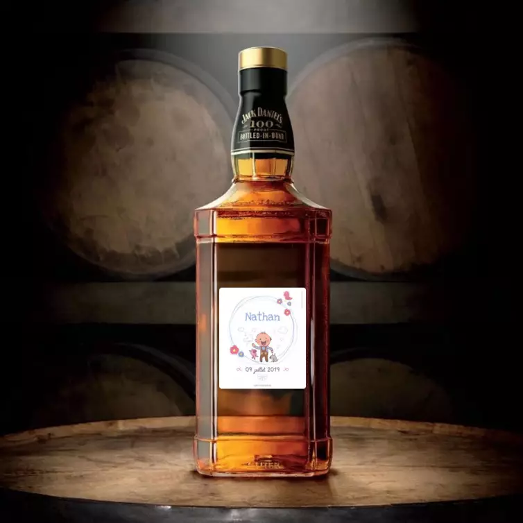 Étiquette de naissance personnalisée Nathan – une création joyeuse et tendre pour fêter une arrivée