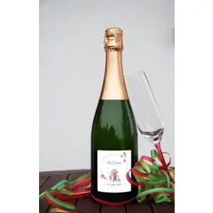 custom birth label for nathan – a joyful and tender creation to celebrate a newborn