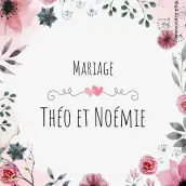 Étiquette autocollante personnalisée fleurs pastels