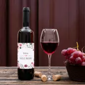 Étiquette autocollante personnalisée fleurs pastels