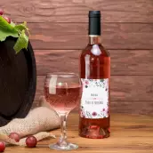 Étiquette autocollante personnalisée fleurs pastels